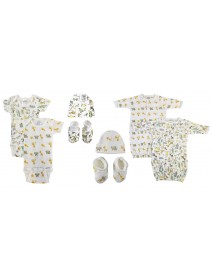 Unisex Newborn Baby 8 Pc Layette Sets