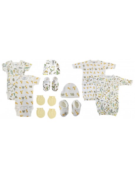 Unisex Newborn Baby 10 Pc Layette Sets