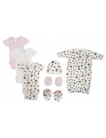 Newborn Baby Girl 7 Pc Layette Sets
