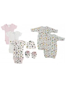 Newborn Baby Girl 7 Pc Layette Sets