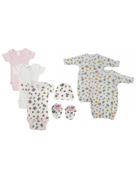 Newborn Baby Girl 7 Pc Layette Sets