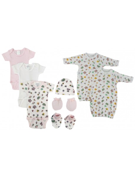 Newborn Baby Girl 8 Pc Layette Sets