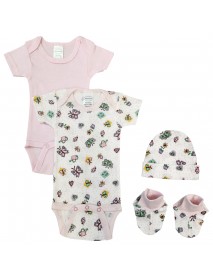 Newborn Baby Girl 4 Pc Layette Sets