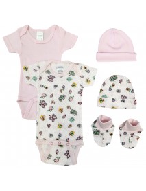 Newborn Baby Girl 5 Pc Layette Sets