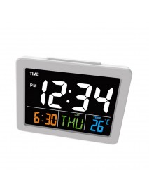 Calendar Multifunction Gift Home Temperature Clock LCD Display Desktop Electronic Digital LED Large Alarm Clock