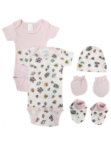 Newborn Baby Girl 5 Pc Layette Sets