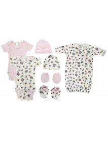 Newborn Baby Girl 7 Pc Layette Sets
