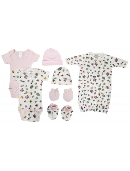 Newborn Baby Girl 7 Pc Layette Sets