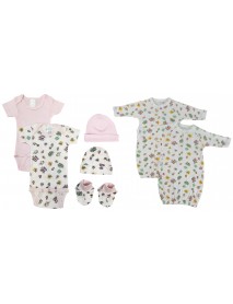 Newborn Baby Girl 7 Pc Layette Sets