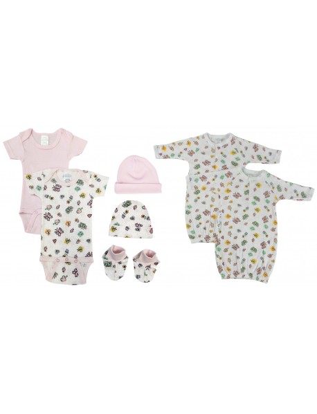 Newborn Baby Girl 7 Pc Layette Sets