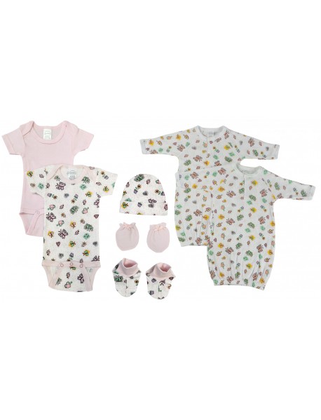 Newborn Baby Girl 7 Pc Layette Sets