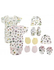 Newborn Baby Girl 8 Pc Layette Sets