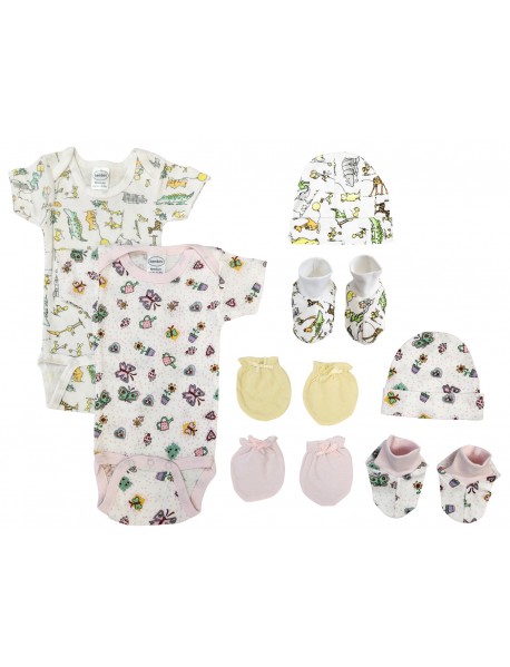 Newborn Baby Girl 8 Pc Layette Sets