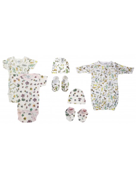 Newborn Baby Girl 7 Pc Layette Sets