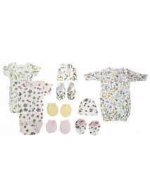 Newborn Baby Girl 9 Pc Layette Sets