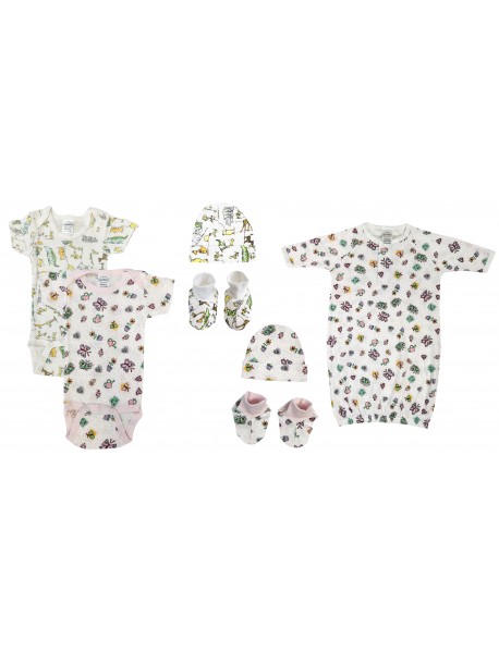 Newborn Baby Girl 7 Pc Layette Sets