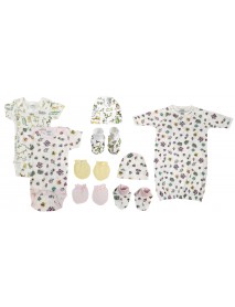 Newborn Baby Girl 9 Pc Layette Sets