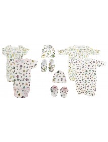 Newborn Baby Girl 8 Pc Layette Sets
