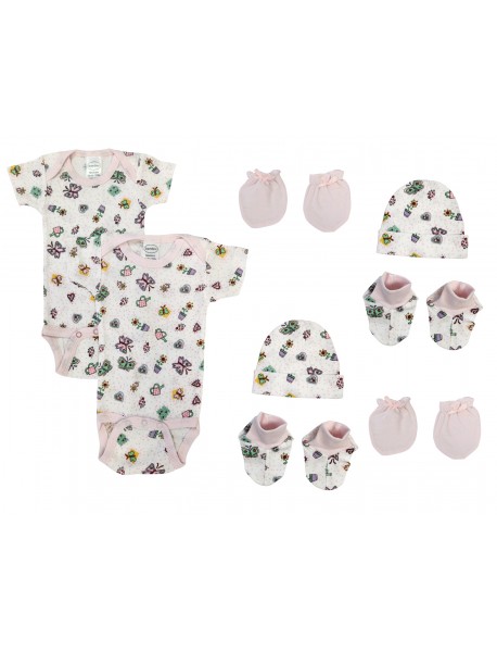 Newborn Baby Girl 8 Pc Layette Sets