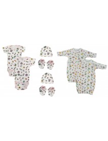 Newborn Baby Girl 8 Pc Layette Sets