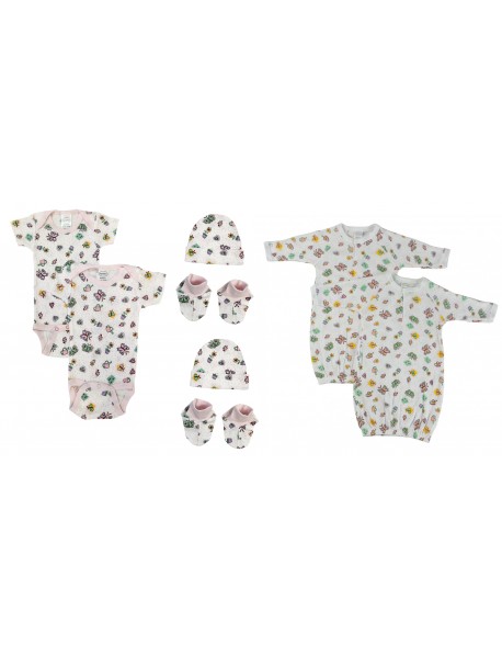 Newborn Baby Girl 8 Pc Layette Sets