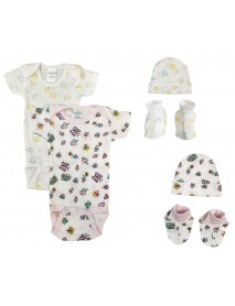 Newborn Baby Girl 6 Pc Layette Sets