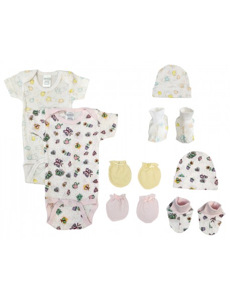 Newborn Baby Girl 8 Pc Layette Sets