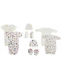 Newborn Baby Girl 8 Pc Layette Sets
