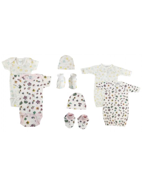 Newborn Baby Girl 8 Pc Layette Sets