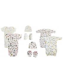 Newborn Baby Girl 8 Pc Layette Sets