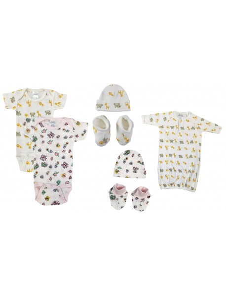 Newborn Baby Girl 7 Pc Layette Sets
