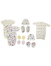 Newborn Baby Girl 9 Pc Layette Sets