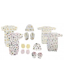 Newborn Baby Girl 10 Pc Layette Sets