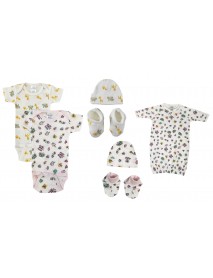 Newborn Baby Girl 7 Pc Layette Sets