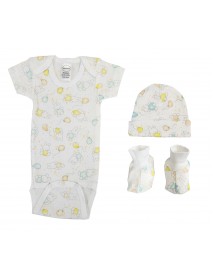 Unisex Newborn Baby 3 Pc Layette Sets