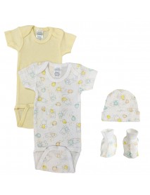 Unisex Newborn Baby 4 Pc Layette Sets