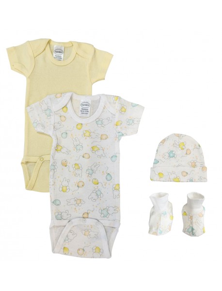Unisex Newborn Baby 4 Pc Layette Sets