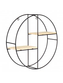 Nordic Geometric Wood Iron Wall Shelf Plant Display Rack Storage Cafe Home Decorations