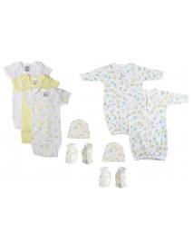 Unisex Newborn Baby 9 Pc Layette Sets