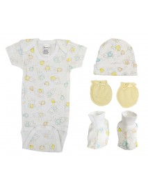 Unisex Newborn Baby 4 Pc Layette Sets