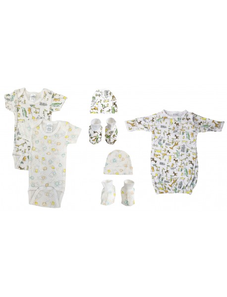 Unisex Newborn Baby 7 Pc Layette Sets