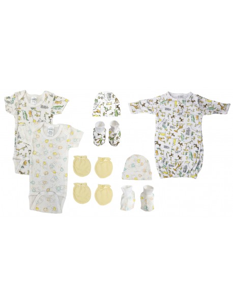 Unisex Newborn Baby 9 Pc Layette Sets