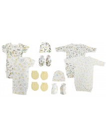 Unisex Newborn Baby 10 Pc Layette Sets
