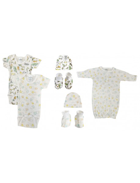 Unisex Newborn Baby 7 Pc Layette Sets