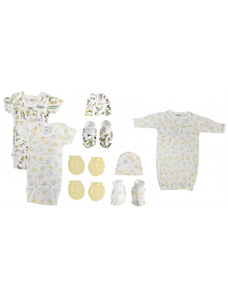Unisex Newborn Baby 9 Pc Layette Sets