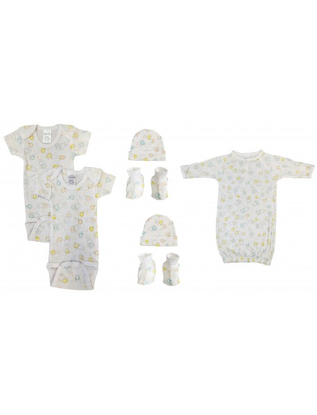 Unisex Newborn Baby 7 Pc Layette Sets