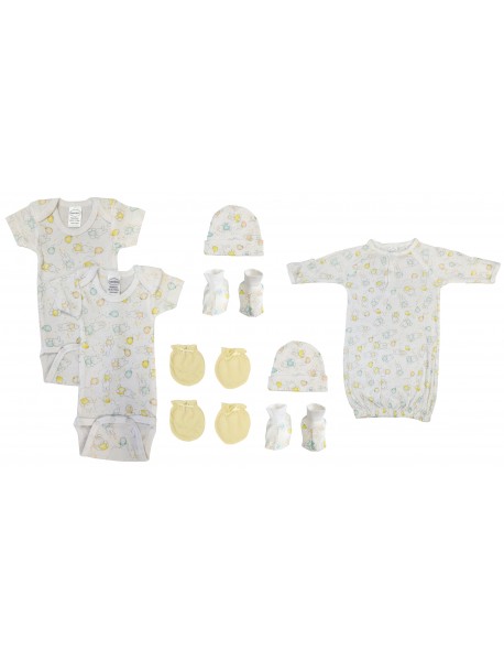 Unisex Newborn Baby 9 Pc Layette Sets