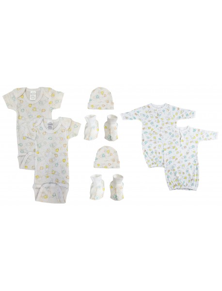 Unisex Newborn Baby 8 Pc Layette Sets
