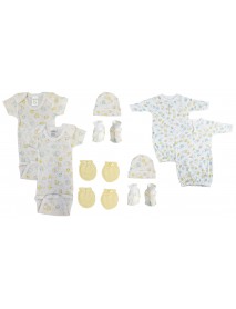 Unisex Newborn Baby 10 Pc Layette Sets