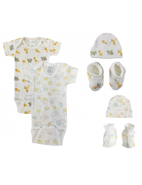 Unisex Newborn Baby 6 Pc Layette Sets